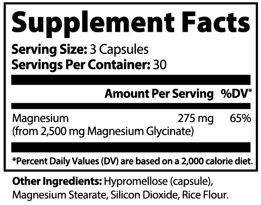 Byfors Magnesium Glycinate supplement facts